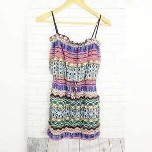 City Triangles Strapless Patterned lined Dress Womens Small